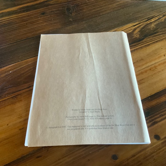 Pet Shop Boys - Issue 27 - October 2003 - Magazine from Fan Club - Picture 2 of 2